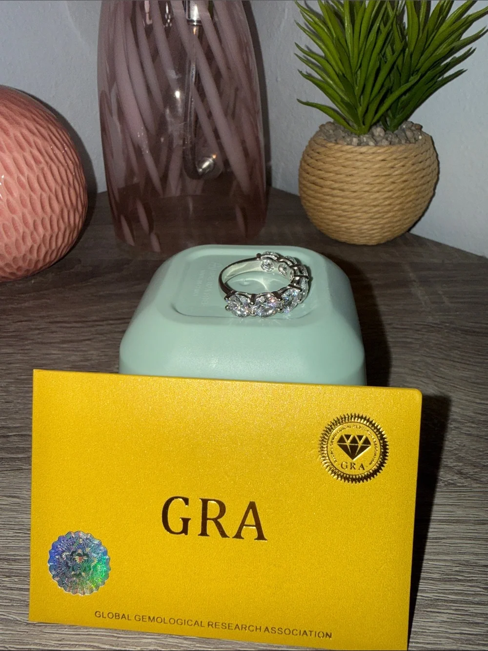 7.0 carat Moissanite ring, size 9
